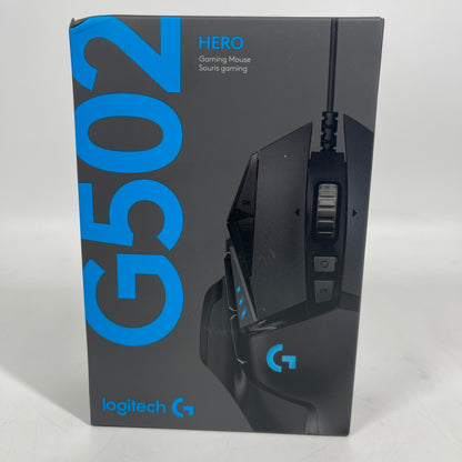 New Logitech G502 HERO Wired Optical Gaming Mouse with RGB Lighting 910-005469