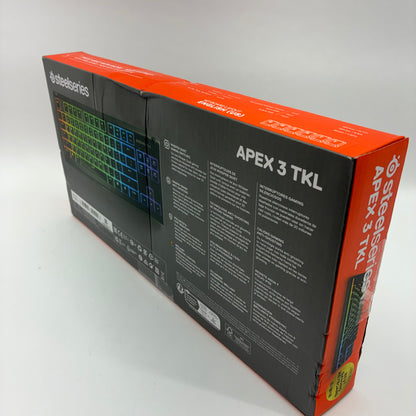 New SteelSeries Apex 3 TKL Black 64831 Gaming Keyboard For PC and Mac
