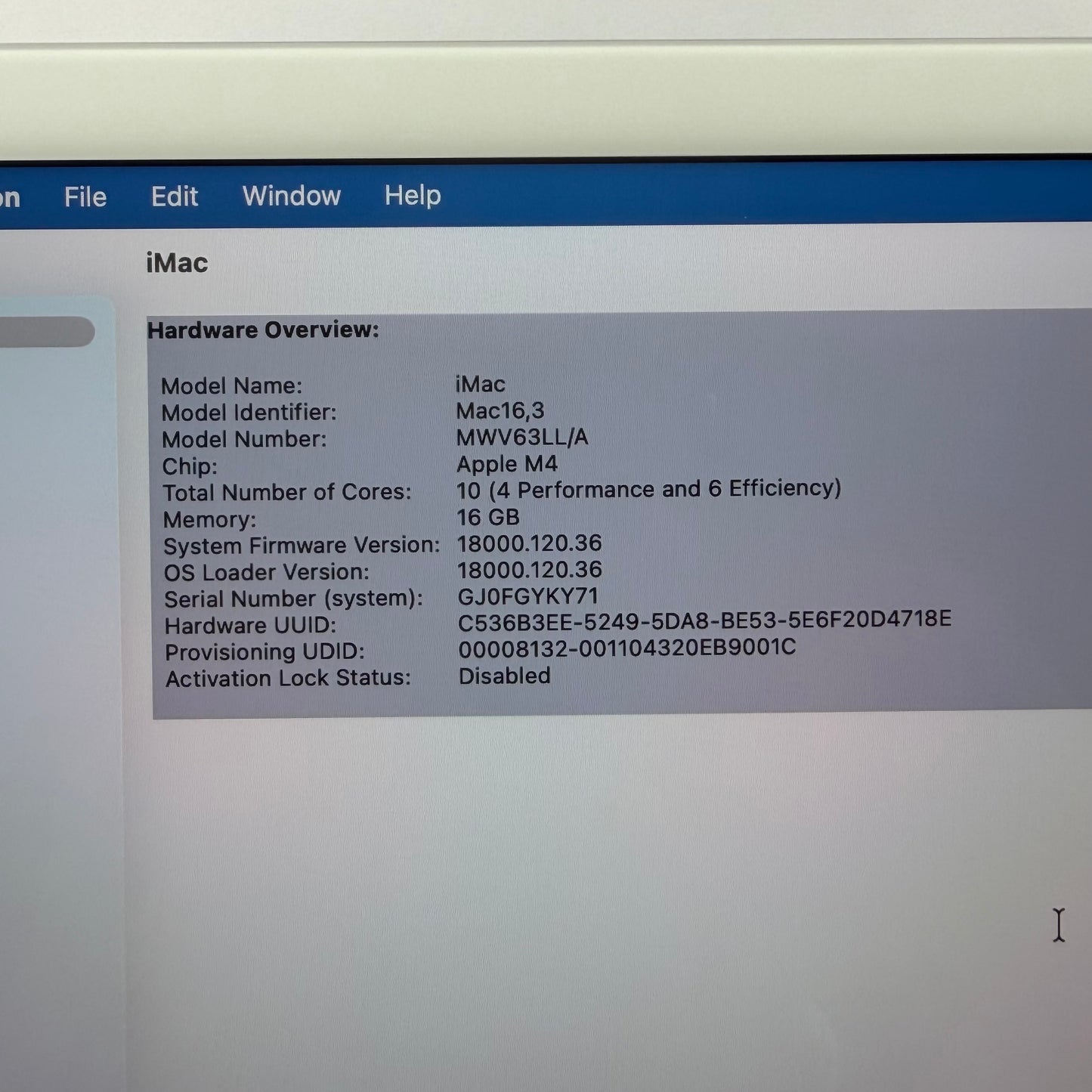 2024 Apple iMac 24" M4 10 Core 4.5GHz 16GB RAM 256GB SSD Purple A3137
