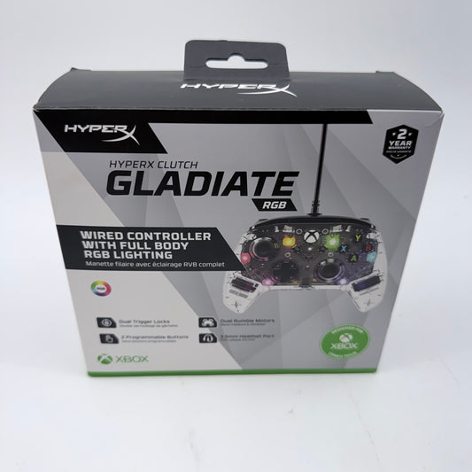 Hyper X Clutch Gladiate RGB Wired Controller with Full Body RGB Lighting