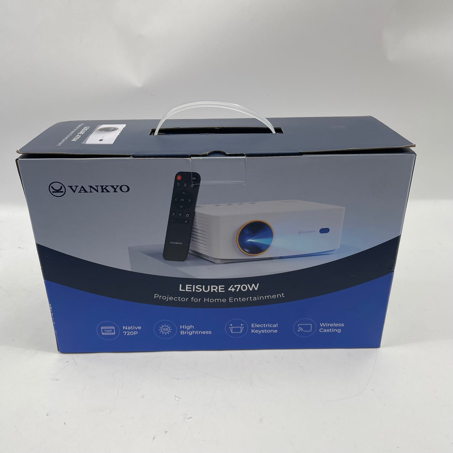 New Vankyo Leisure 470W 720P 140 Lumens Portable Projector WPY014
