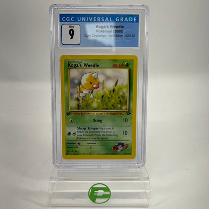 Pokemon TCG Gym Challenge Koga's Weedle #82 Trading Card 82/132 CGC Mint 9