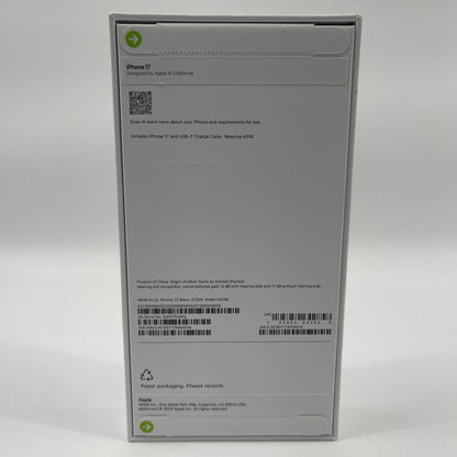 New Factory Unlocked Apple iPhone 17 512GB Black MG4E4LL/A