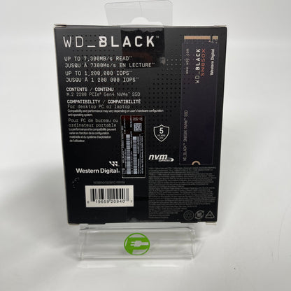 New Western Digital WD SN850X 2TB M.2 2280 PCIe Gen4 NVMe SSD WDBB9G0020BNC