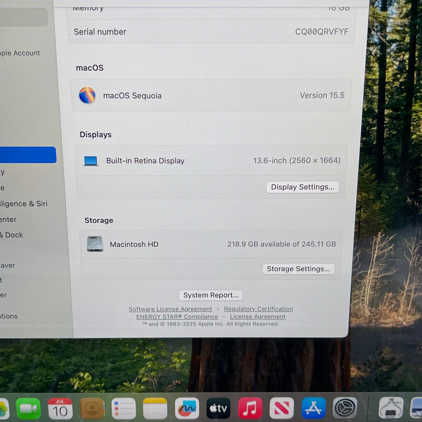 2025 Apple MacBook Air 13.6" M4 4.5GHz 16GB RAM 256GB Sky Blue A3240