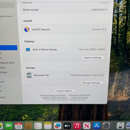 2025 Apple MacBook Air 13.6" M4 4.5GHz 16GB RAM 256GB Sky Blue A3240