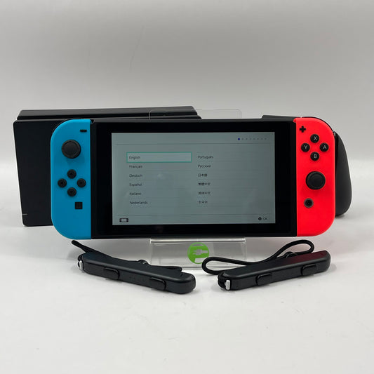 Nintendo Switch v2 Video Game Console HAC-001(-01) Neon Red/Neon Blue