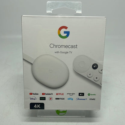 New Google Chromecast With Google TV 4K Media Streamer GA01919-US