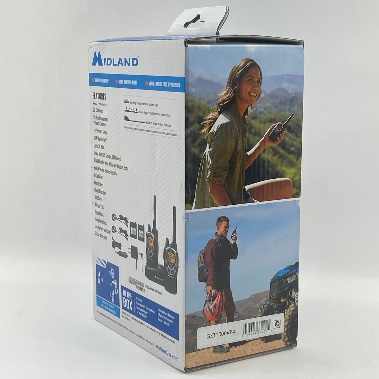 New Midland GMRS Two-Way Radios Walkie Talkie GXT1000VP4