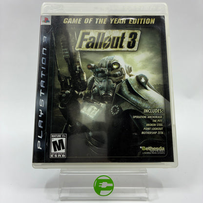 Fallout 3 [Game of the Year] (Sony PlayStation 3 PS3, 2009)