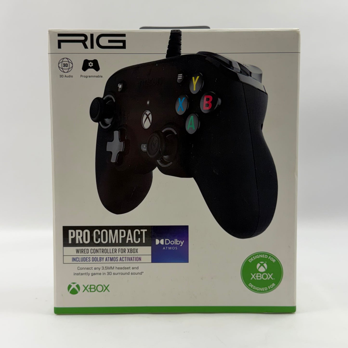 New RIG Pro Compact Wired Controller Black 50-1147-01 Wired Controller For Xbox