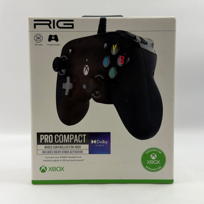 New RIG Pro Compact Wired Controller Black 50-1147-01 Wired Controller For Xbox