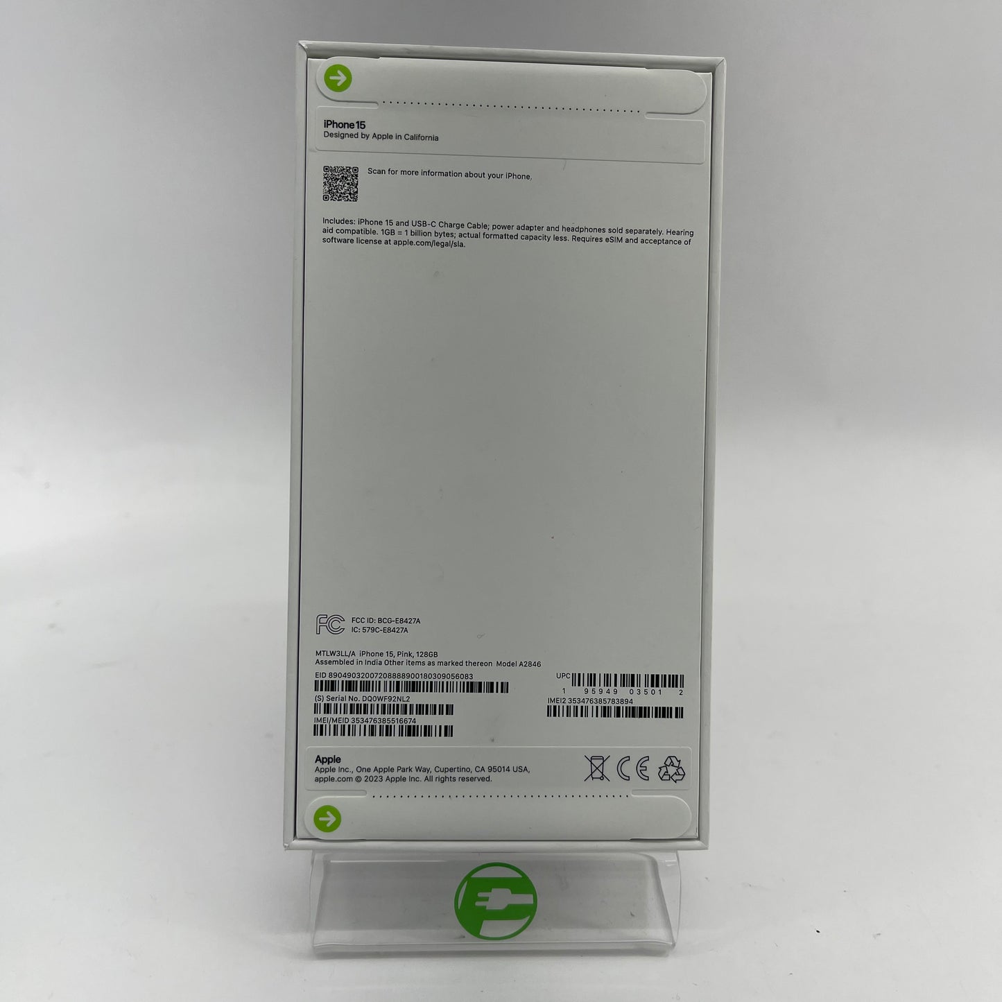New T-Mobile Apple iPhone 15 128GB Pink MTLW3LL/A