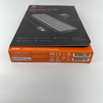 New J5Create USB-C Dual 4K HDMI 10Gbps Mini Dock JCD398