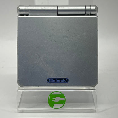 Nintendo Game Boy Advance SP Handheld Game Console Only AGS-001 Platinum Silver