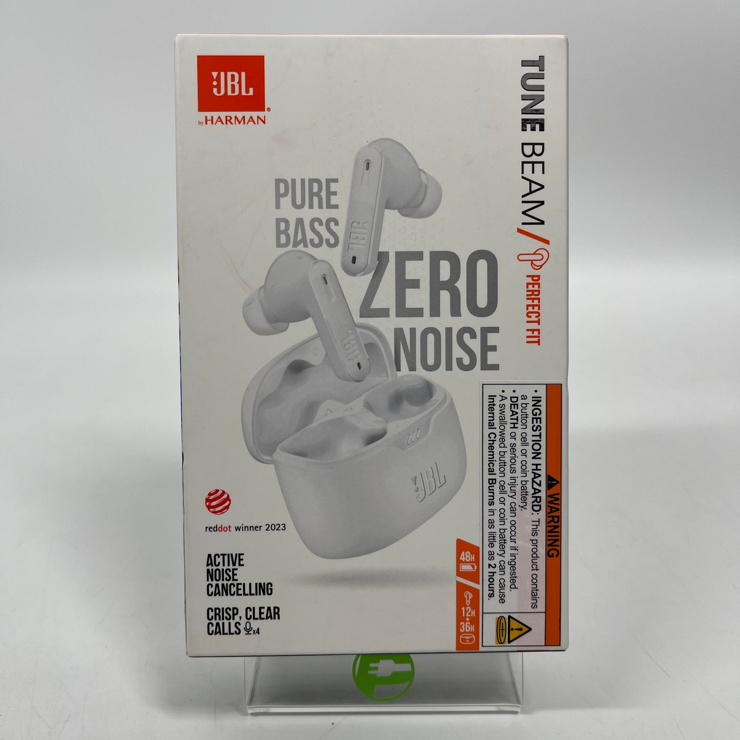 New JBL Tune Beam True Wireless Noise Cancelling Earbuds White JBLTBEAMWHTAM