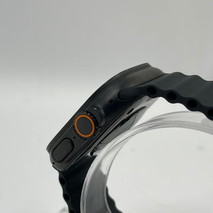 Unlocked Apple Watch Ultra 2 49MM Black Titanium Black Ocean Band  MX4P3LW/A
