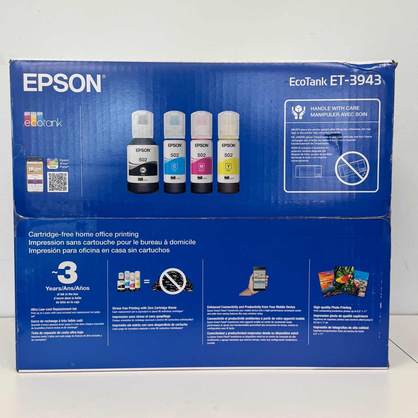 New Epson EcoTank Wireless Printer ET-3943