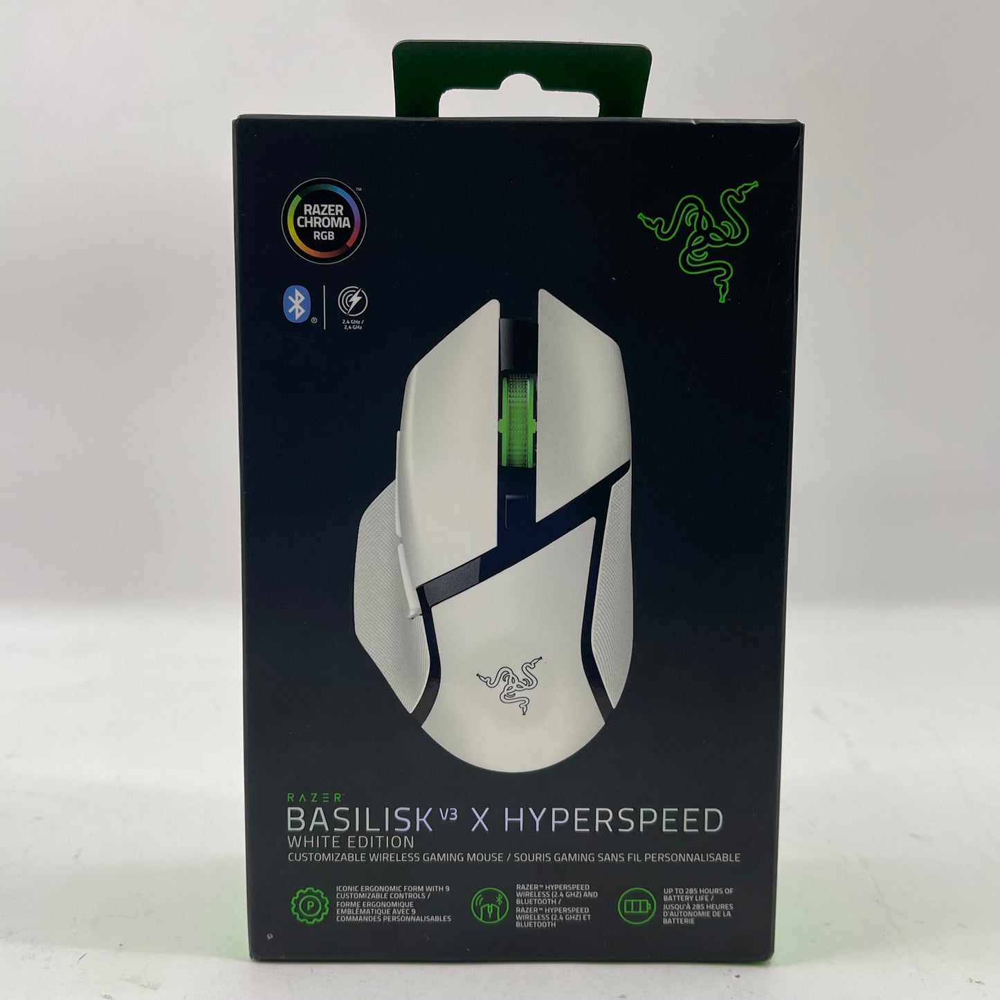 New Razer Basilisk V3 X Hyperspeed White Edition Gaming Mouse RZ01-0487