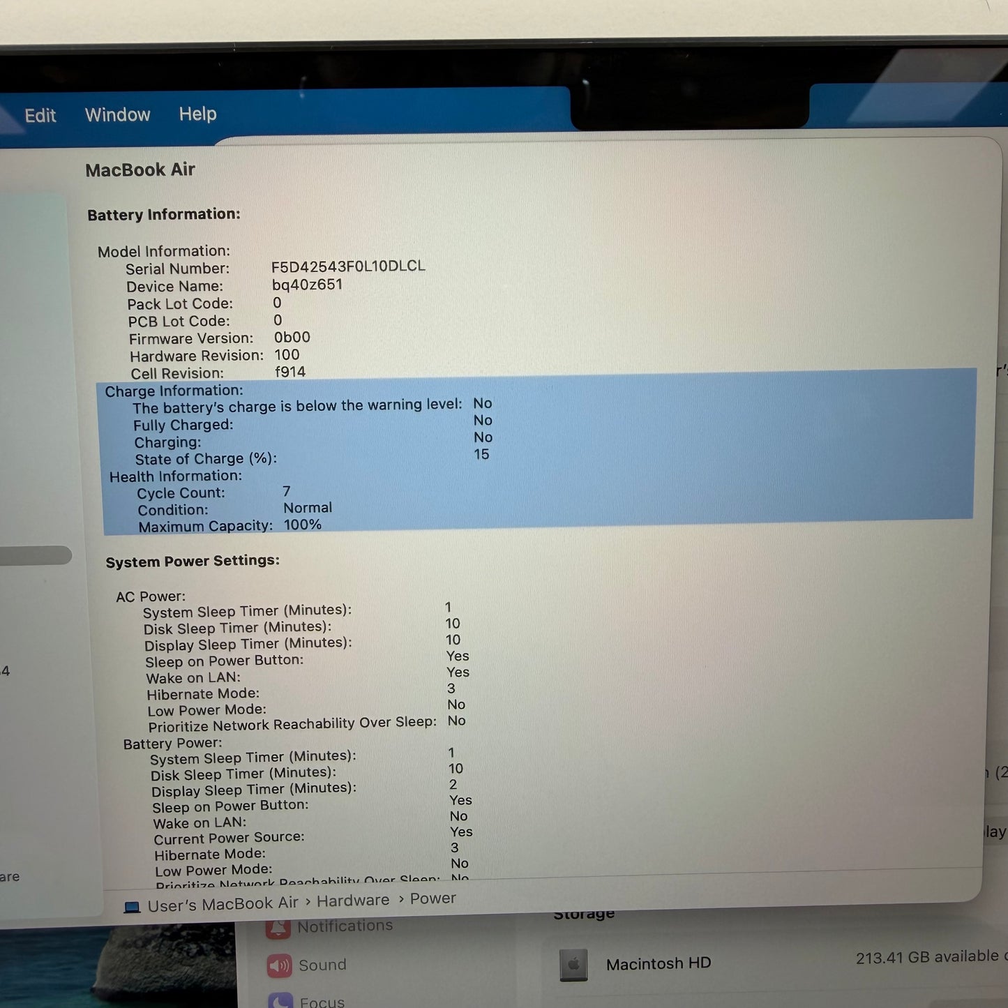 2024 Apple MacBook Air 13.6" M3 8C GPU 4.0GHz 8GB RAM 256GB SSD MRXV3LL/A