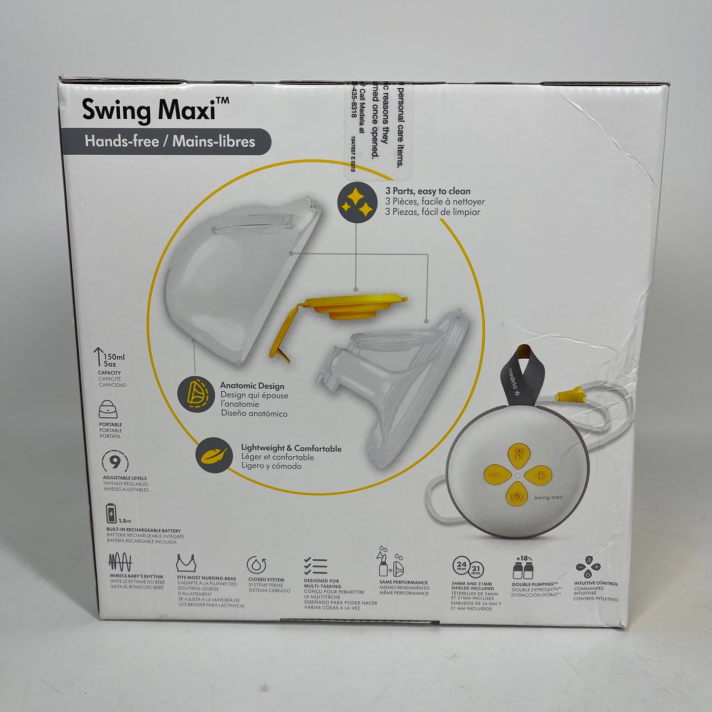 New Medela  Swing Maxi  Hands-Free Double Electric Breast Pump 101046709