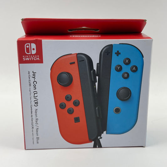 New Nintendo Switch Joy-Cons Pair Controller HACAJAEAA Neon Red/Neon Blue