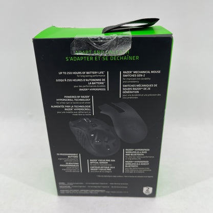 New Razer Naga V2 Hyperspeed Wireless Gaming Mouse RZ01-03600100-R3U1