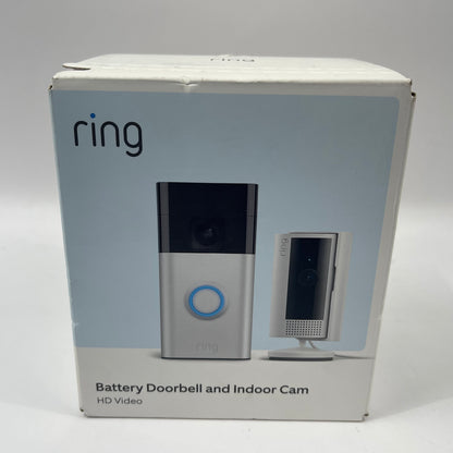 New Ring Battery Doorbell and Indoor Cam Wireless Doorbell Security Camera