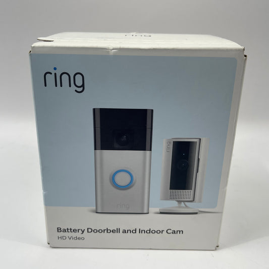 New Ring Battery Doorbell and Indoor Cam Wireless Doorbell Security Camera
