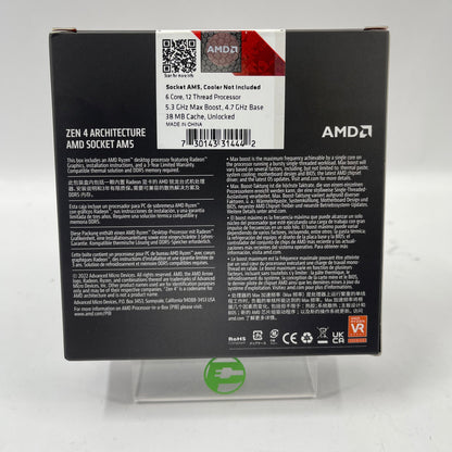 New AMD Ryzen 5 7600X 4.70GHz 6 Core 100-100000593W0F 12 Thread AM5