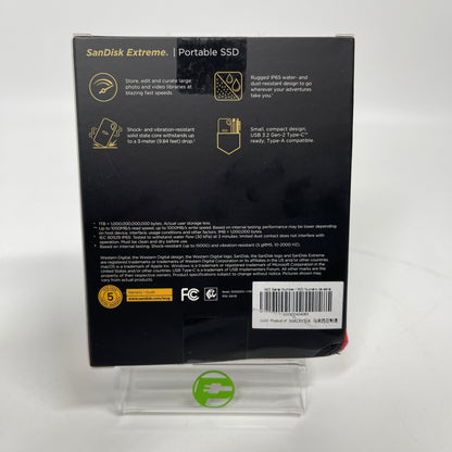 New SanDisk Extreme Portable SSD 1TB USB-C SSD SDSSDE51-1T00-AW25