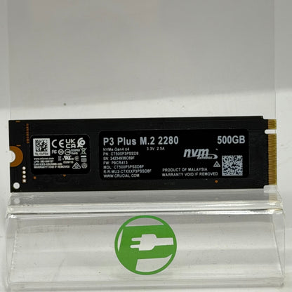Crucial 2280mm P3 Plus 500GB M.2 NVMe Gen 4.0 x 4 SSD CT500P3PSSD8