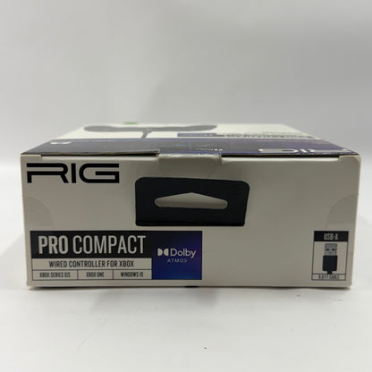 New RIG Pro Compact Wired Controller Black 50-1147-01 Wired Controller For Xbox