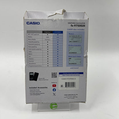 New Casio FX-9750GIII Graphing Calculator