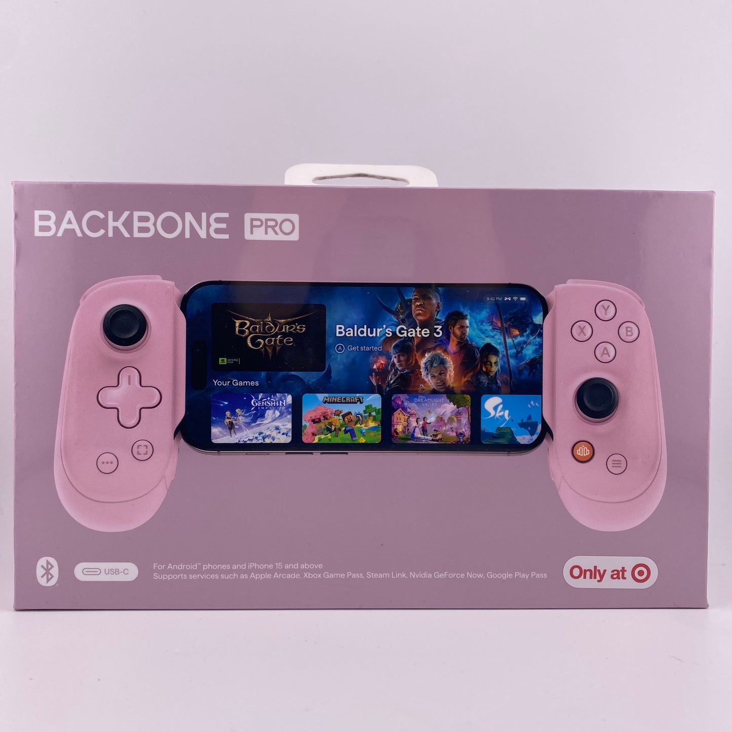 New Backbone Pro (USB-C) Mobile Gaming Controller Pink BB-N1-M-T