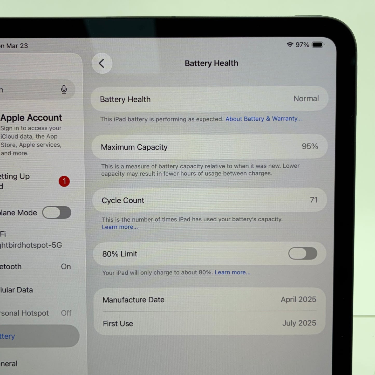 WiFi Only Apple iPad Air 11" M4 256GB Space Black MVW13LL/A