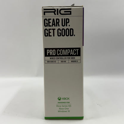 New RIG Pro Compact Wired Controller Black 50-1147-01 Wired Controller For Xbox