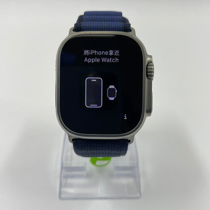 Unlocked Apple Watch Ultra 49MM Natural Titanium Blue Alpine Loop MQEU3LL/A