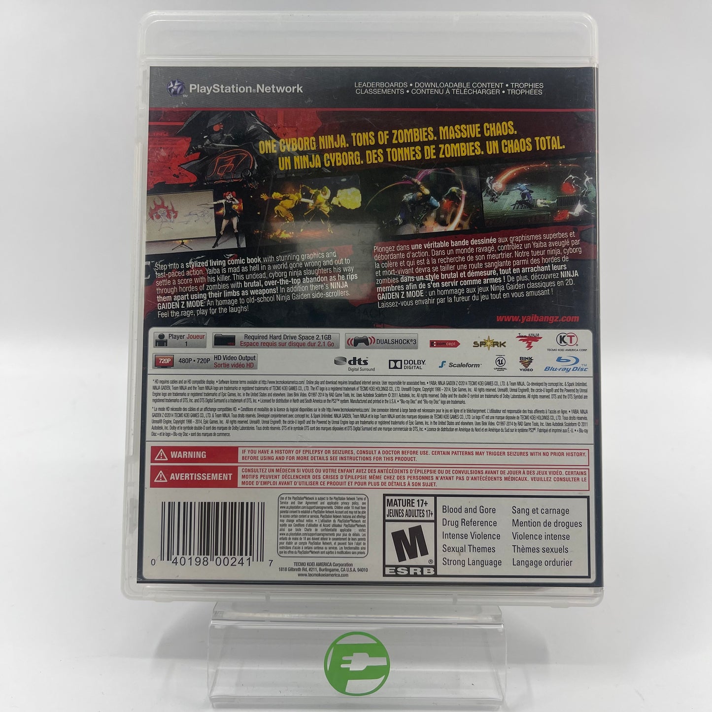 Yaiba: Ninja Gaiden Z (Sony PlayStation 3 PS3, 2014)