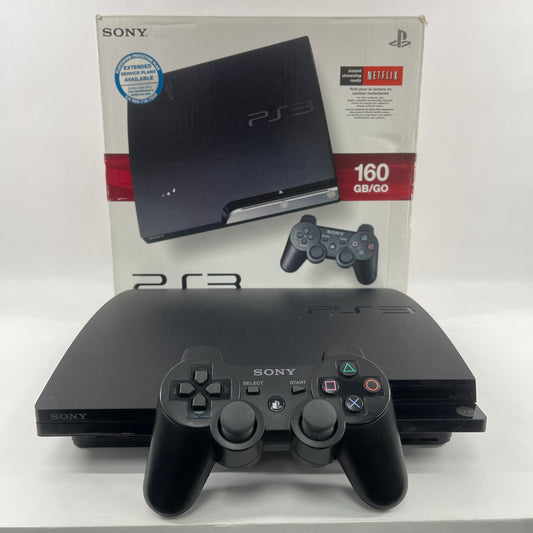 Sony PlayStation 3 Slim PS3 160GB Black Console Gaming System CECH-2501A