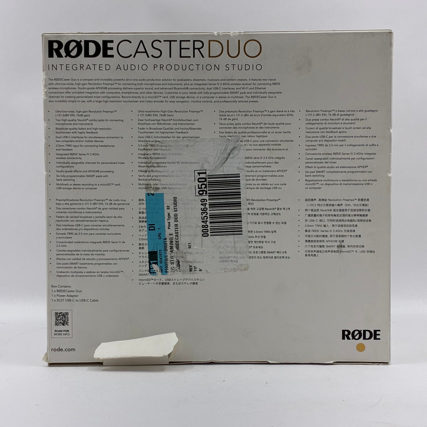 New Rode RODECaster Duo 7-Channel Integrated Audio Production Studio