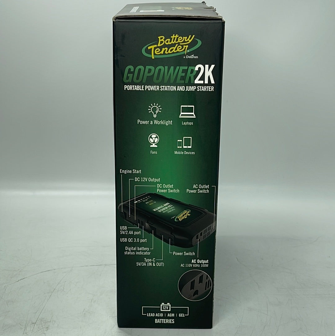 New Battery Tender GoPower 2K Portable Power Station & Jump Starter