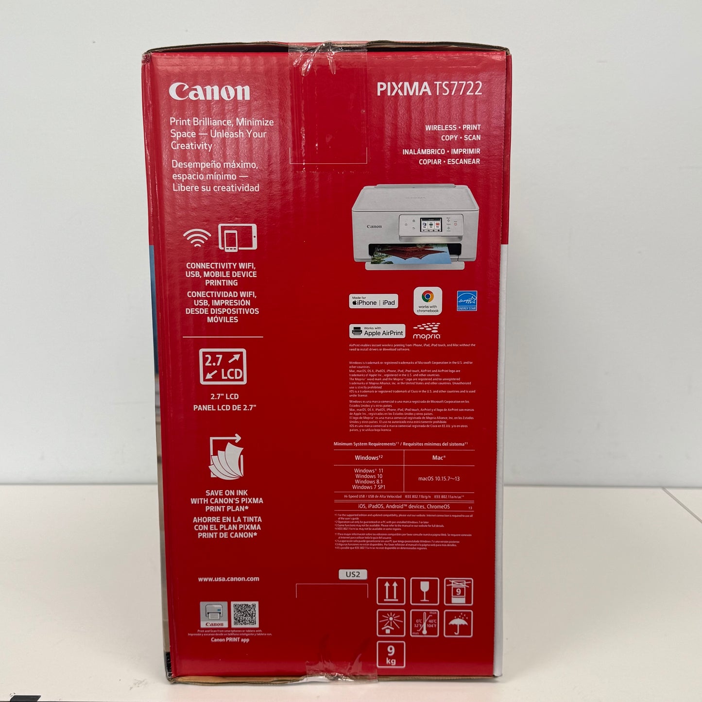 New Canon PIXMA TS7722 Wireless Printer 6256C022