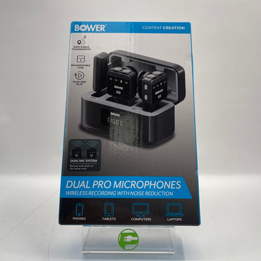 New Bower Dual Pro Microphones Lavalier Microphone WA-LAPMIC2P