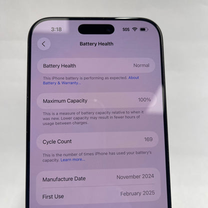 Factory Unlocked Apple iPhone 16 Pro Max 256GB Black MYW33LL/A