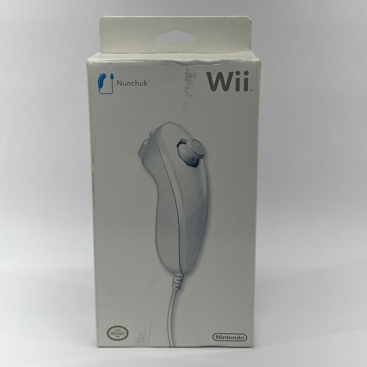 New Nintendo Wii Nunchuk Wired Controller RVL-FW1 White