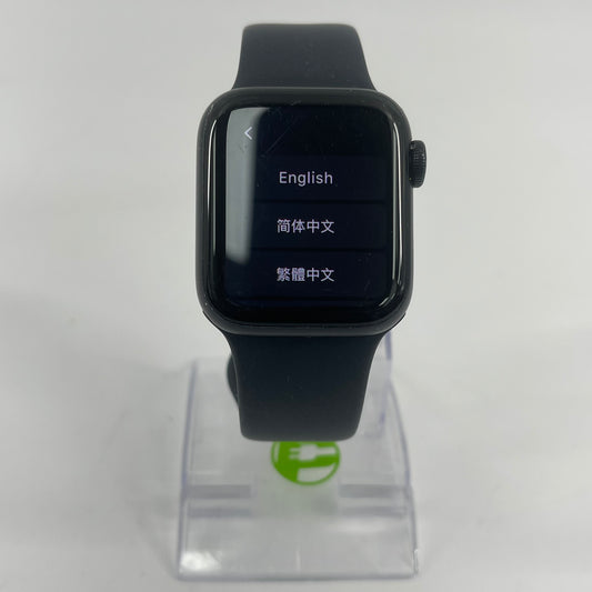 Factory Unlocked Apple Watch SE 2nd Gen 40MM Black Aluminum Black Sport Band