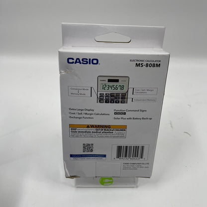 New Casio Portable Desktop Calculator MS-80BM