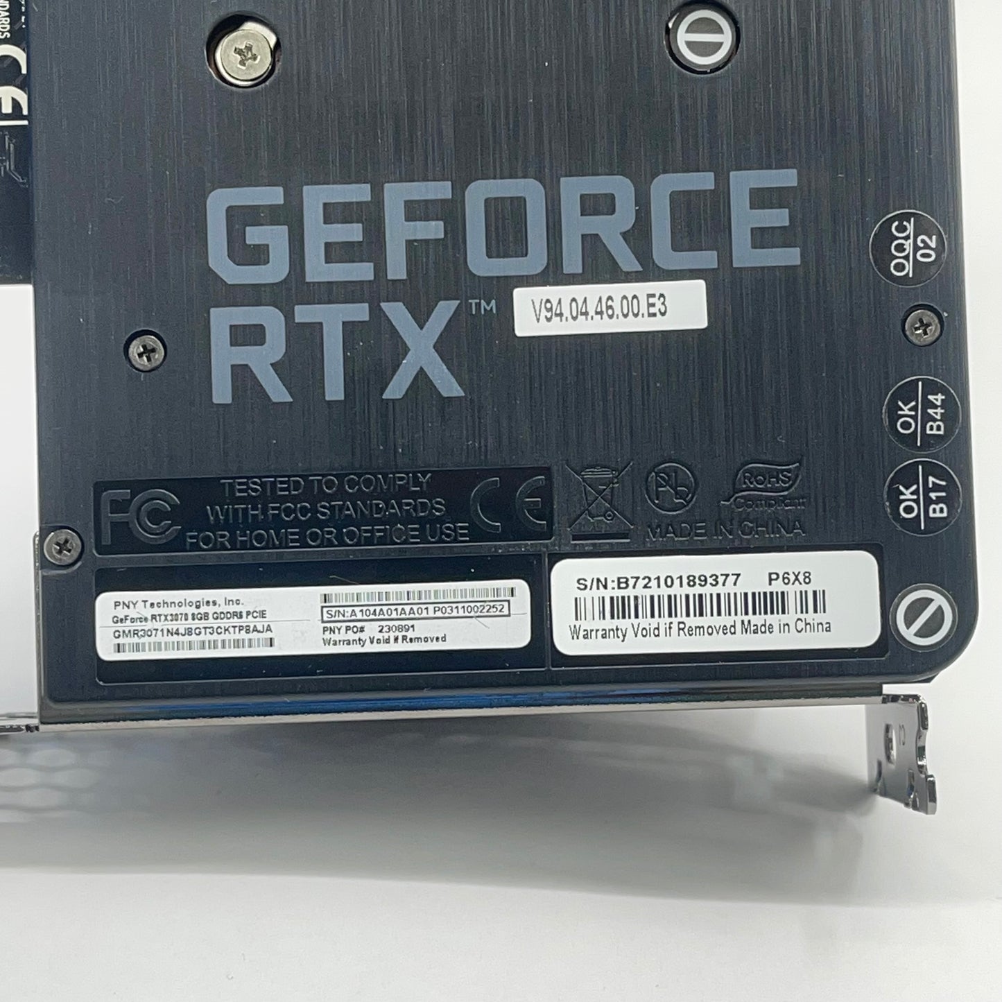 PNY GeForce RTX 3070 XLR8 Revel Epic-X RGB 8GB GDDR6 Graphics Card