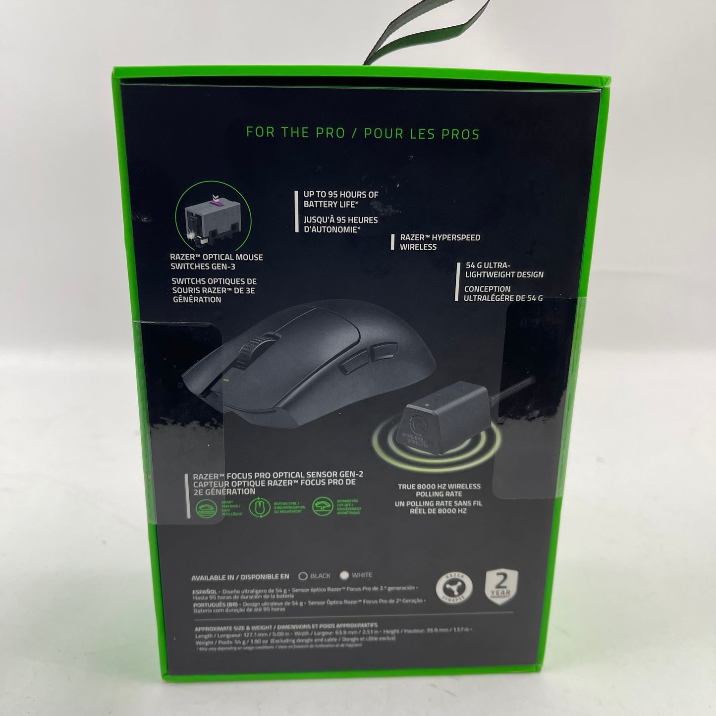 New Black Razer Viper V3 Pro Wireless Mouse RZ01-0512
